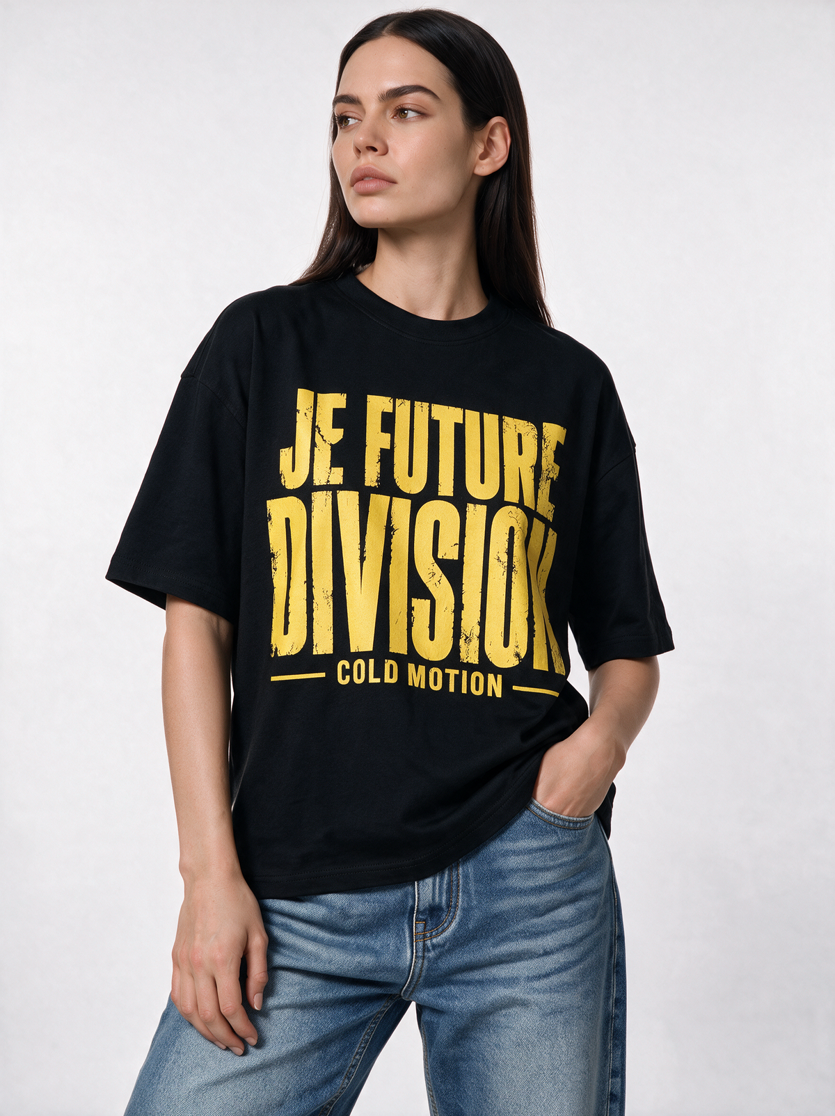 Distressed Graphic T-Shirt Knit Relaxed Fit - Genz Saudi