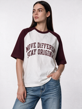 Graphic Front Print T-Shirt Knit Relaxed Fit - Genz Saudi