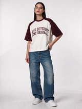 Graphic Front Print T-Shirt Knit Relaxed Fit - Genz Saudi