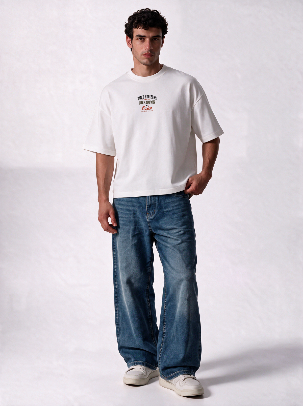 Back Graphic T-Shirt Oversized Fit - Genz Saudi
