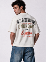 Back Graphic T-Shirt Oversized Fit - Genz Saudi