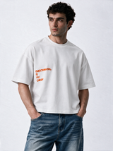 Back Graphic T-Shirt Knit Oversized Fit - Genz Saudi
