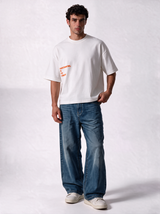 Back Graphic T-Shirt Knit Oversized Fit - Genz Saudi
