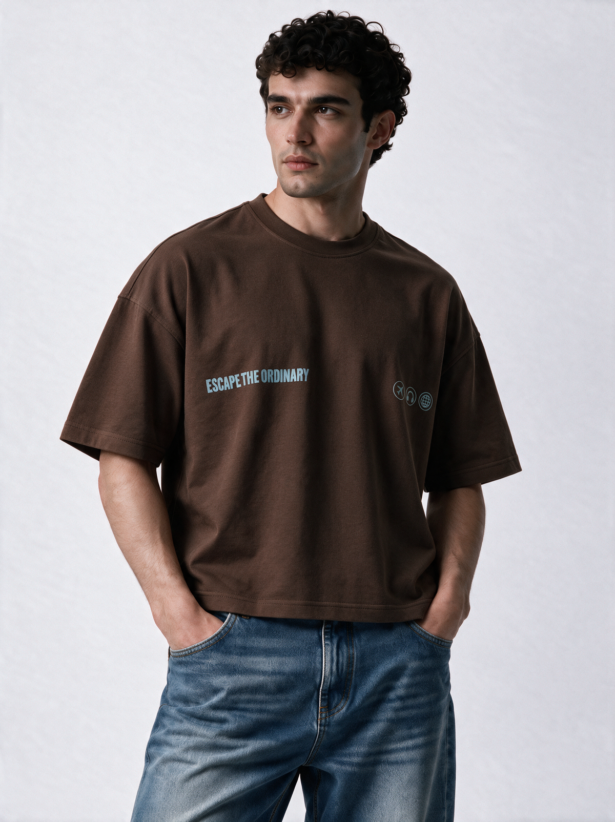 Escape Graphic T-Shirt Oversized Fit - Genz Saudi