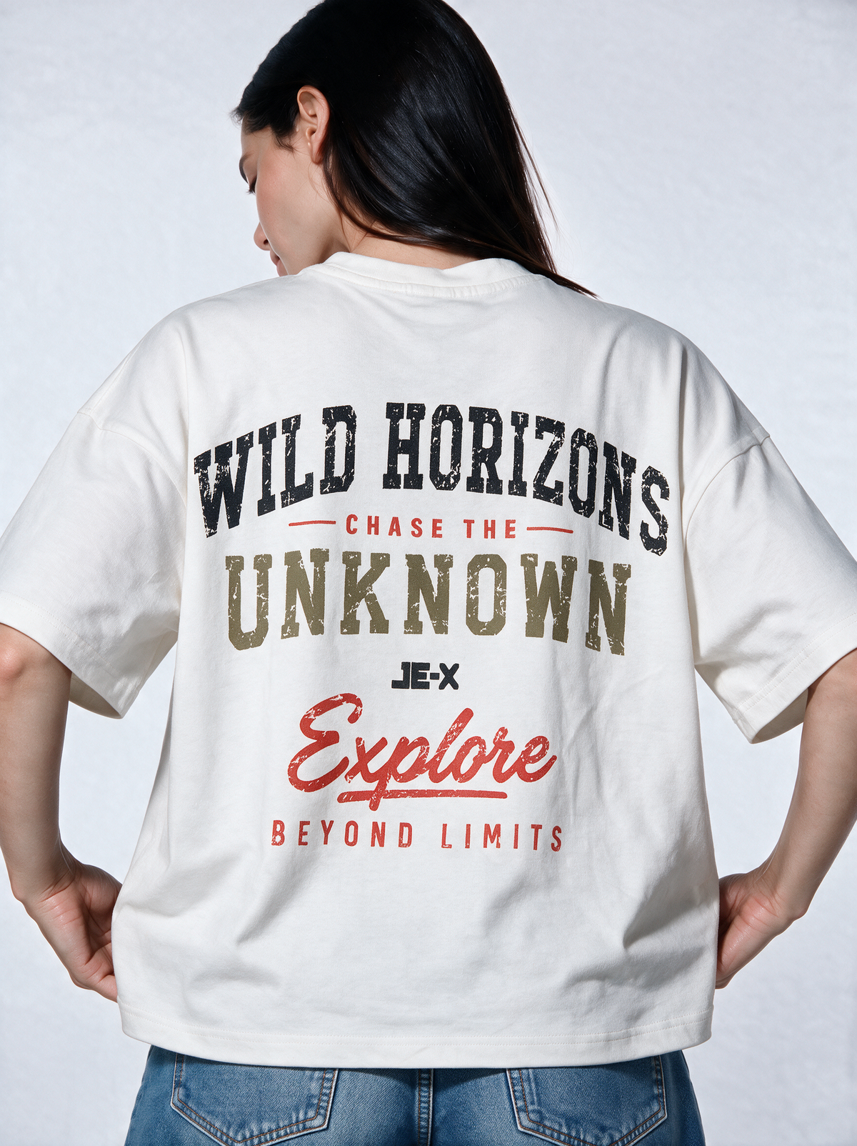 Back Graphic T-Shirt Oversized Fit - Genz Saudi