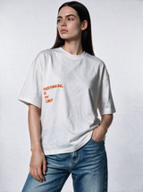Back Graphic T-Shirt Knit Oversized Fit - Genz Saudi