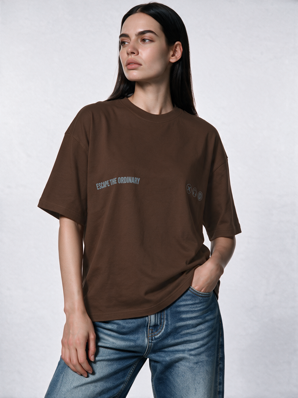 Escape Graphic T-Shirt Oversized Fit - Genz Saudi