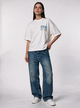 Graphic Back Print T-Shirt Boxy Fit - Genz Saudi