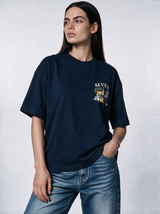 Graphic Back Print T-Shirt Knit Boxy Fit - Genz Saudi