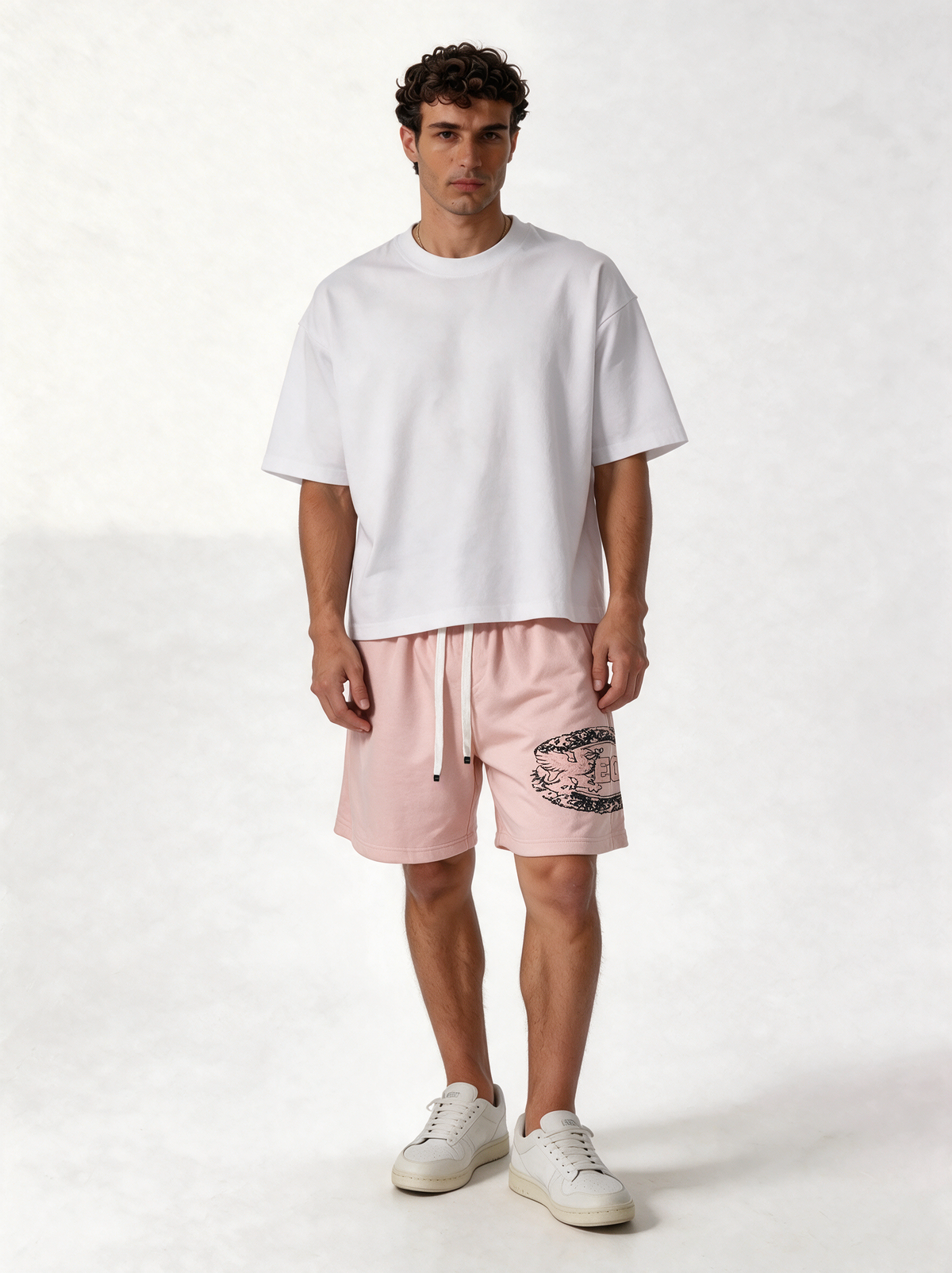 Graphic Drawstring Shorts Relaxed Fit - Vega