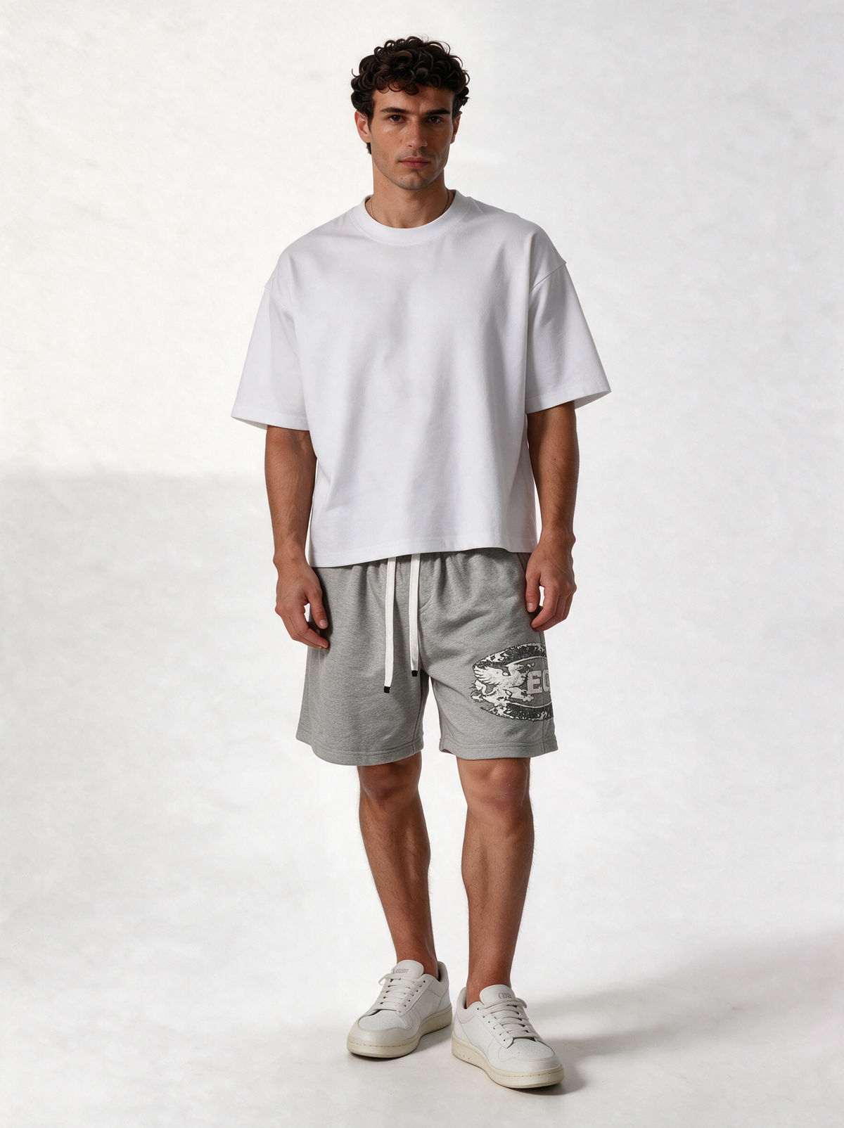 Graphic Drawstring Shorts Relaxed Fit - Vega
