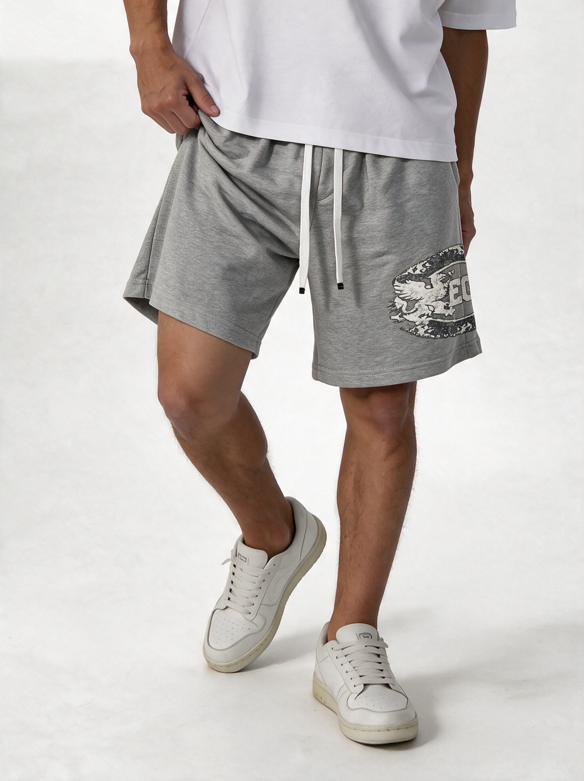 Graphic Drawstring Shorts Relaxed Fit - Vega