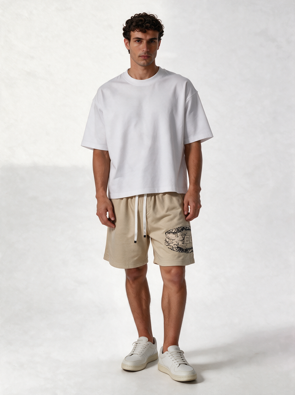 Graphic Drawstring Shorts Relaxed Fit - Vega