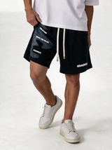 Graphic Print Shorts Fleece Relaxed Fit - Kracked