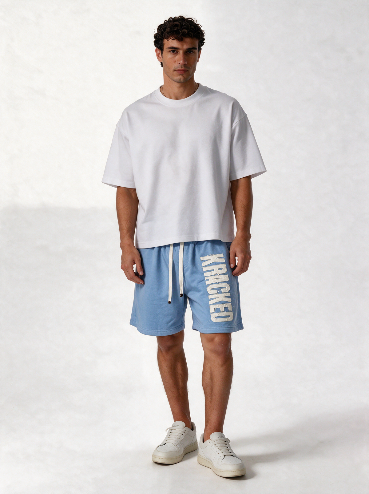 Graphic Shorts Knit Relaxed Fit - Kracked