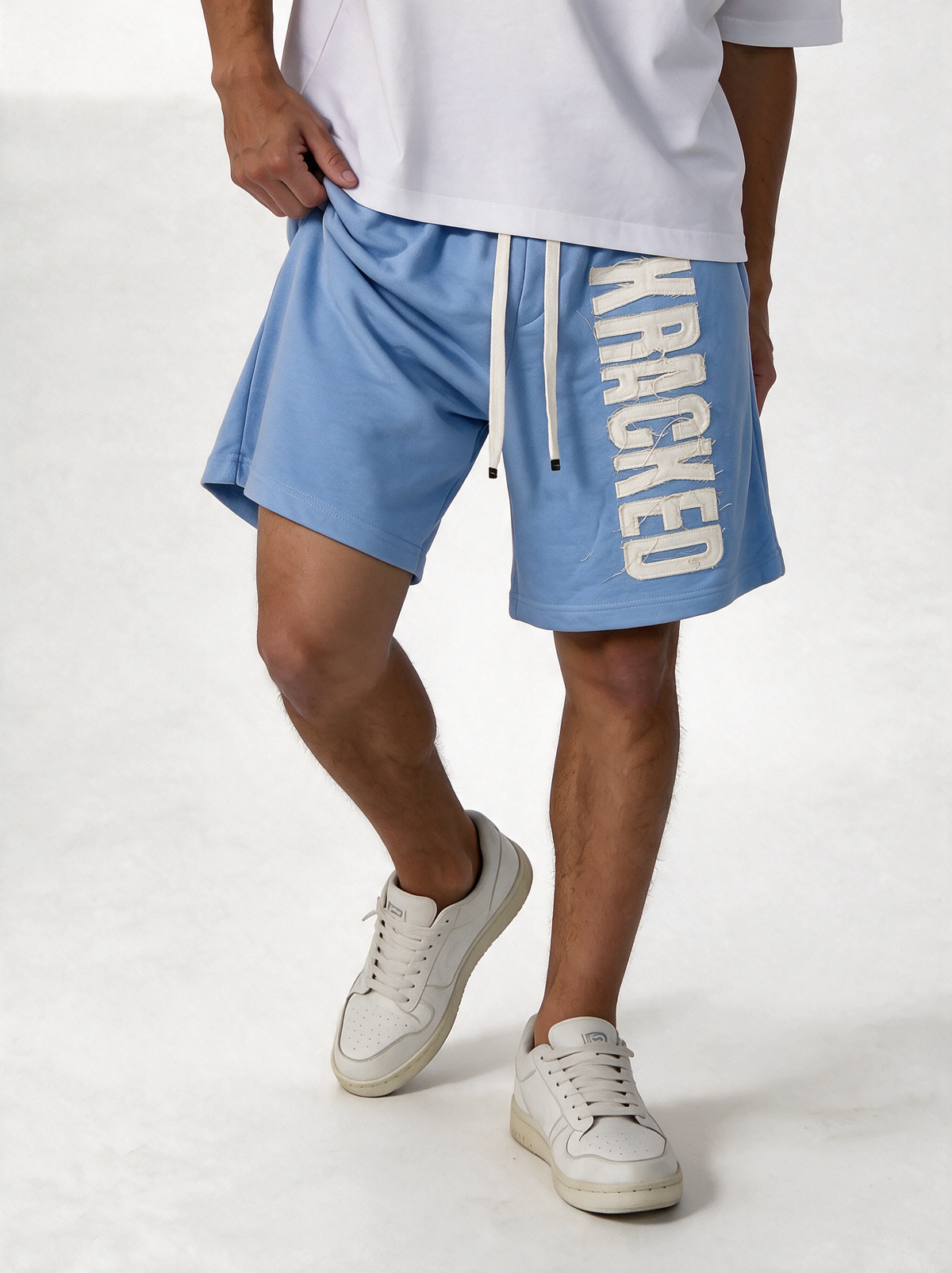 Graphic Shorts Knit Relaxed Fit - Kracked