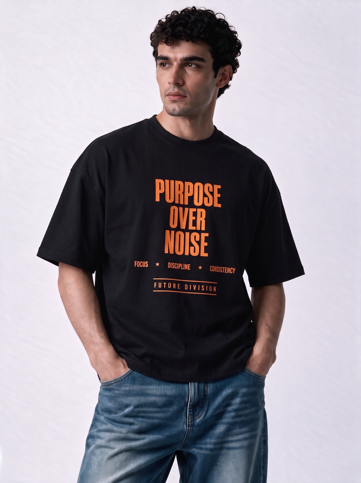 Purpose Graphic T-Shirt Knit Relaxed Fit - Genz Saudi