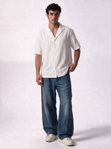 Minimal Buttoned Shirt Linen Blend Regular Fit - Jeddah