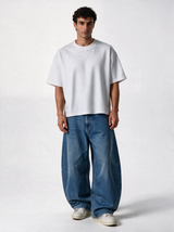 Wide Leg Jeans Denim Baggy Fit - Genz Saudi