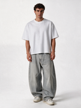Wide Leg Jeans Denim Baggy Fit - Genz Saudi