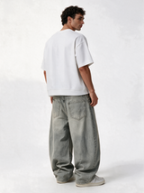 Wide Leg Jeans Denim Baggy Fit - Genz Saudi