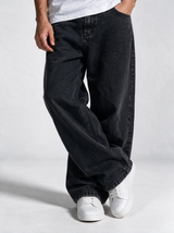 Washed Jeans Denim Wide Leg - Genz Saudi