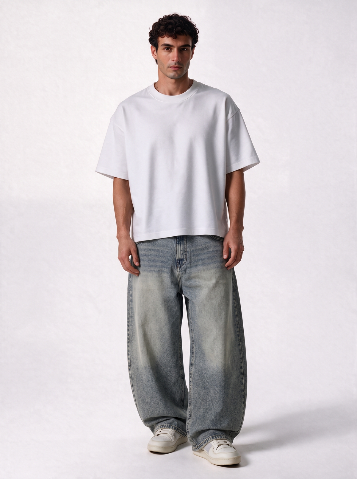 Washed Jeans Denim Baggy Fit - Genz Saudi