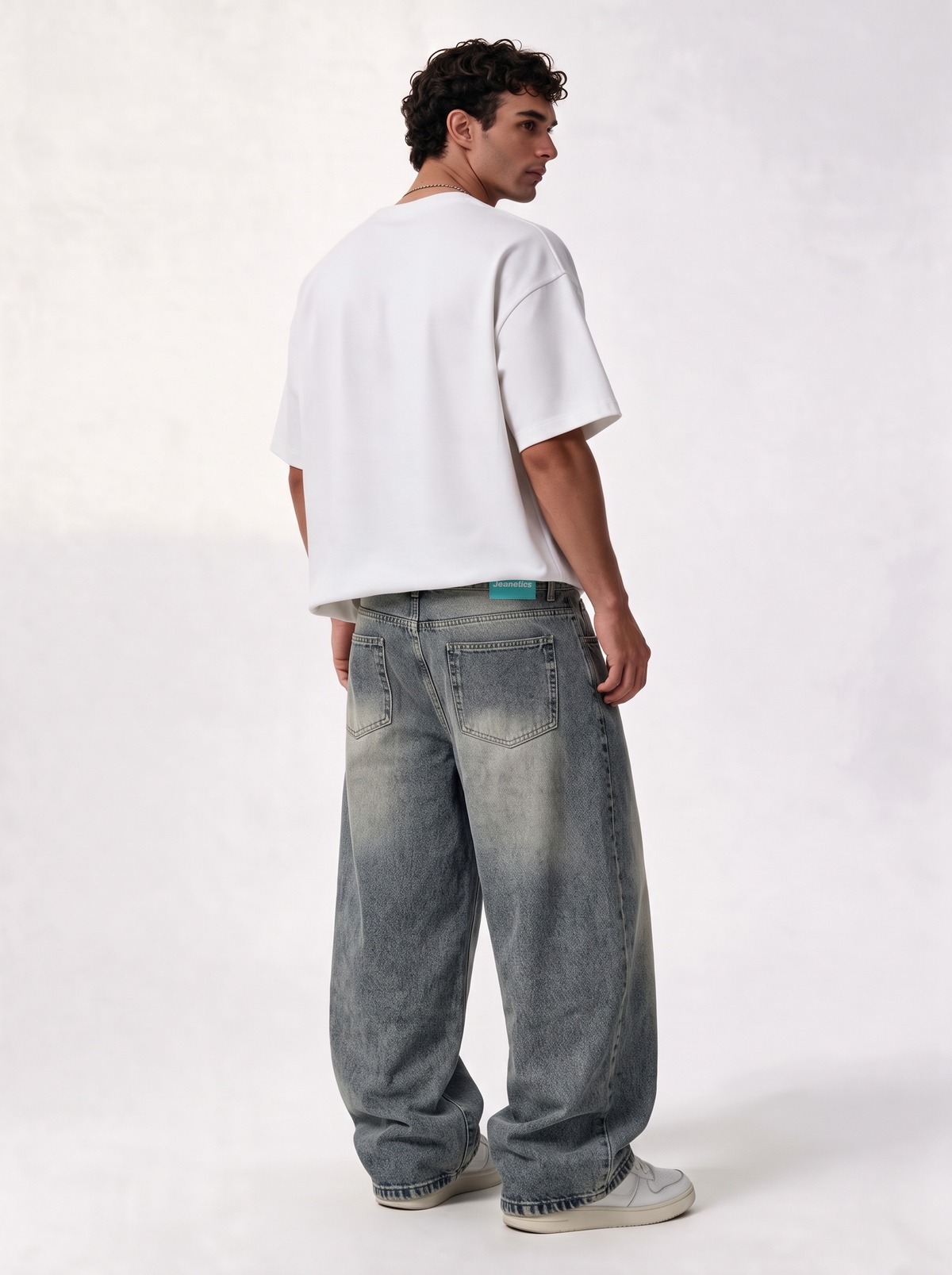 Washed Jeans Denim Baggy Fit - Genz Saudi