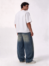 Wide Leg Jeans Denim Baggy Fit - Genz Saudi