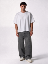 Washed Jeans Denim Wide Leg - Genz Saudi