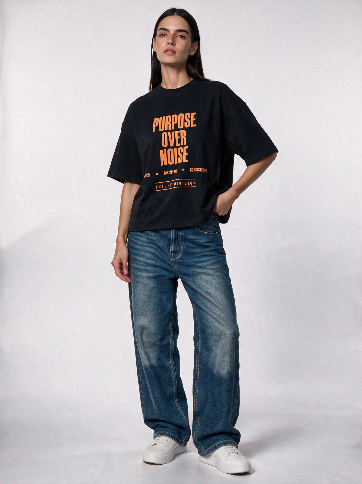 Purpose Graphic T-Shirt Knit Relaxed Fit - Genz Saudi