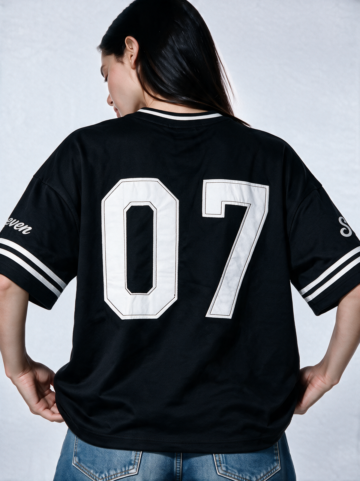 Panelled Graphic T-Shirt Knit Relaxed Fit -MoonWalk