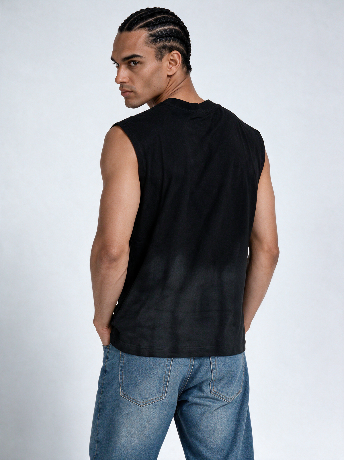 Graphic Sleeveless Top Relaxed Fit - JE-X