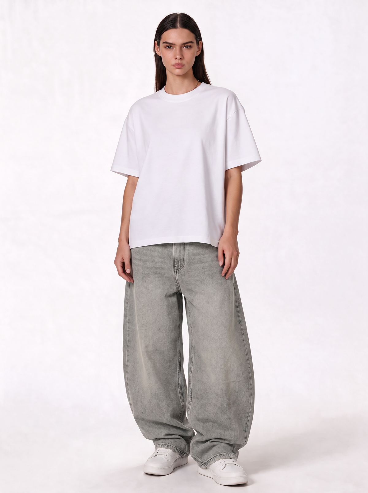 Washed Jeans Denim Baggy Fit - Genz Saudi