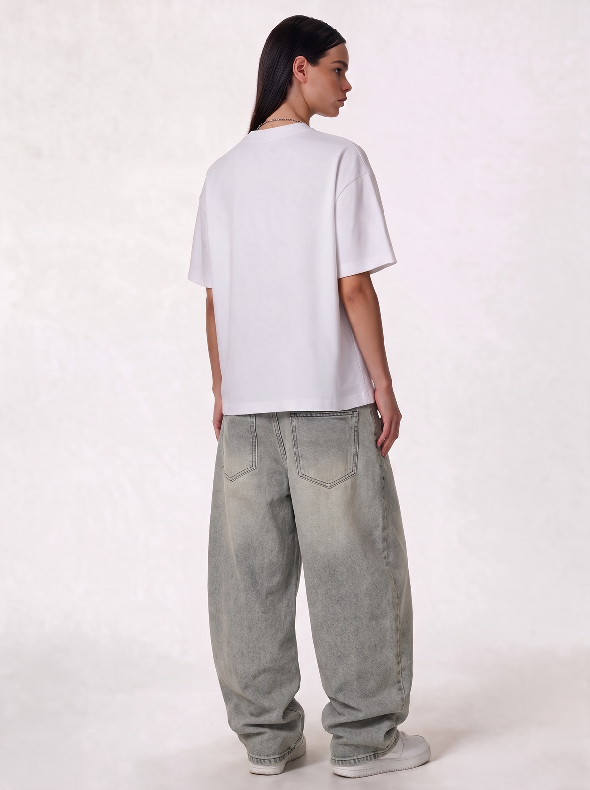 Washed Jeans Denim Baggy Fit - Genz Saudi