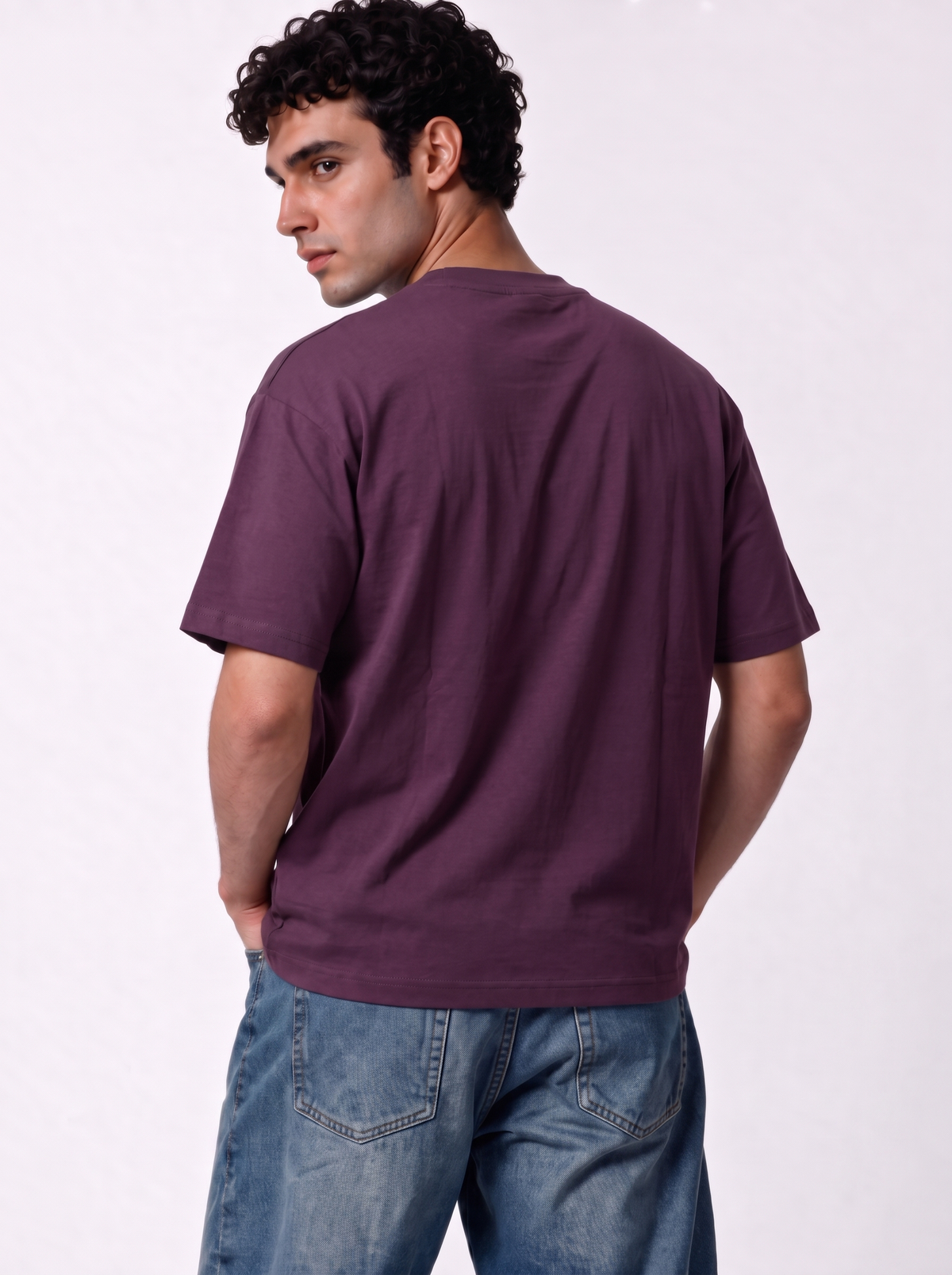 Minimal Crew Neck T-Shirt Knit Relaxed Fit - Autentico