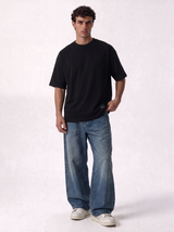 Minimal Crew Neck T-Shirt Knit Relaxed Fit - Autentico