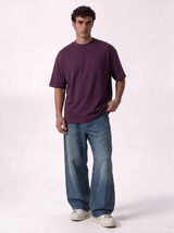 Minimal Crew Neck T-Shirt Knit Relaxed Fit - Autentico