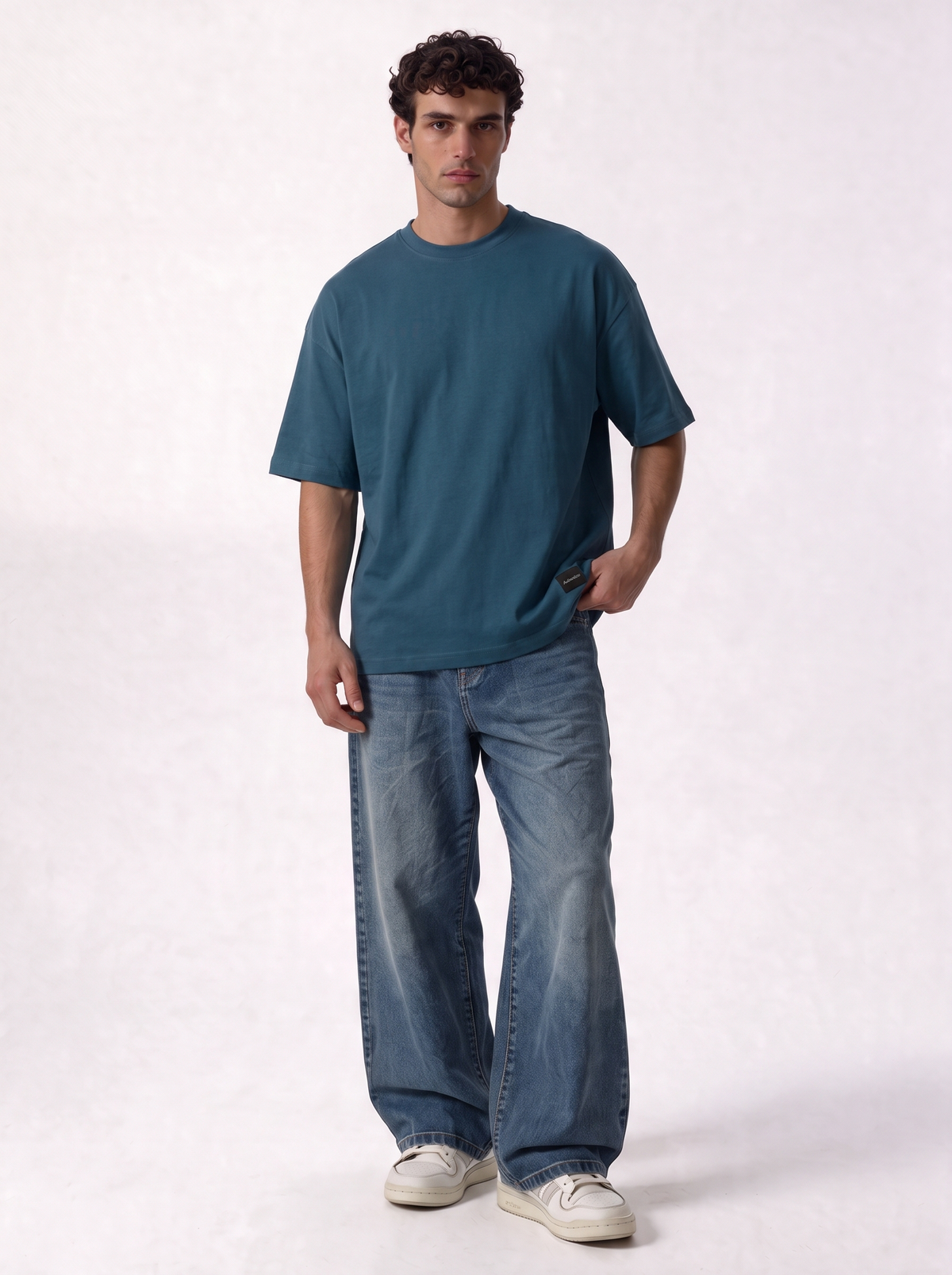 Minimal Crew Neck T-Shirt Knit Relaxed Fit - Autentico
