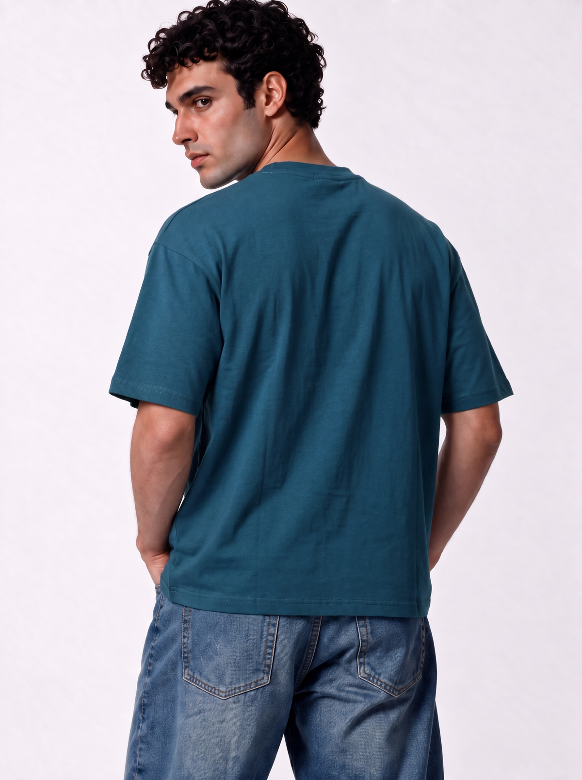 Minimal Crew Neck T-Shirt Knit Relaxed Fit - Autentico