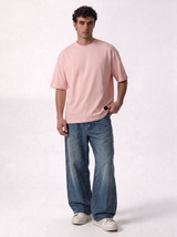 Minimal Crew Neck T-Shirt Knit Relaxed Fit - Autentico