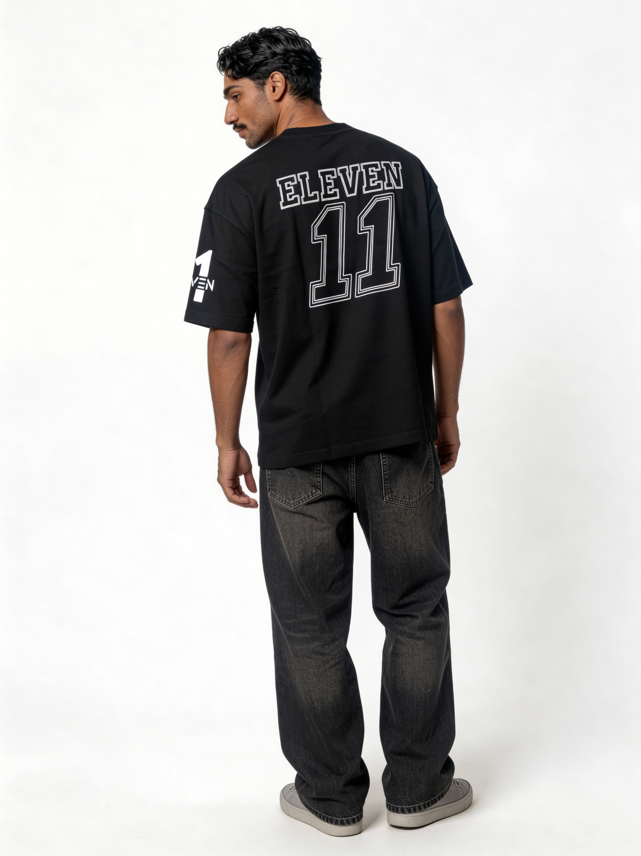 Boxy Heavyweight Cotton Graphic Tee - eleven