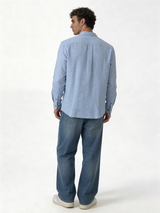 Relaxed-Fit Lightweight Linen Long Sleeve Shirt - lusso