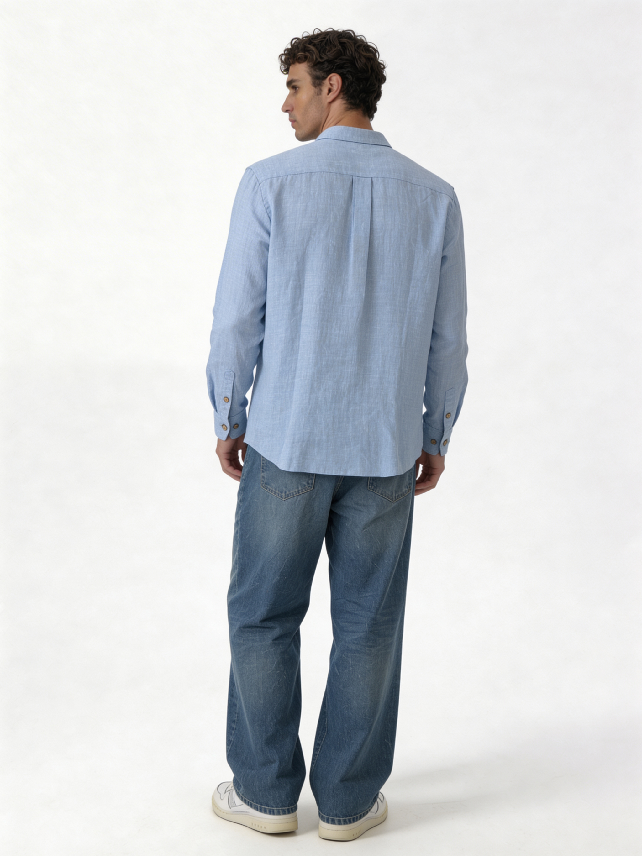Relaxed-Fit Lightweight Linen Long Sleeve Shirt - lusso