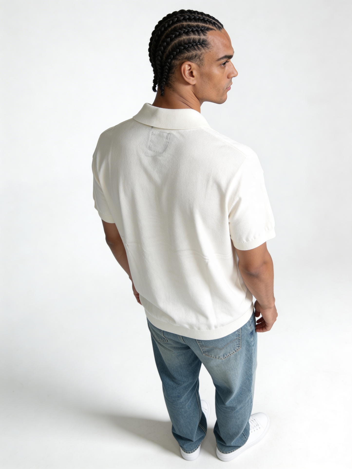 Relaxed-Fit Fine-Knit Cotton Polo - void