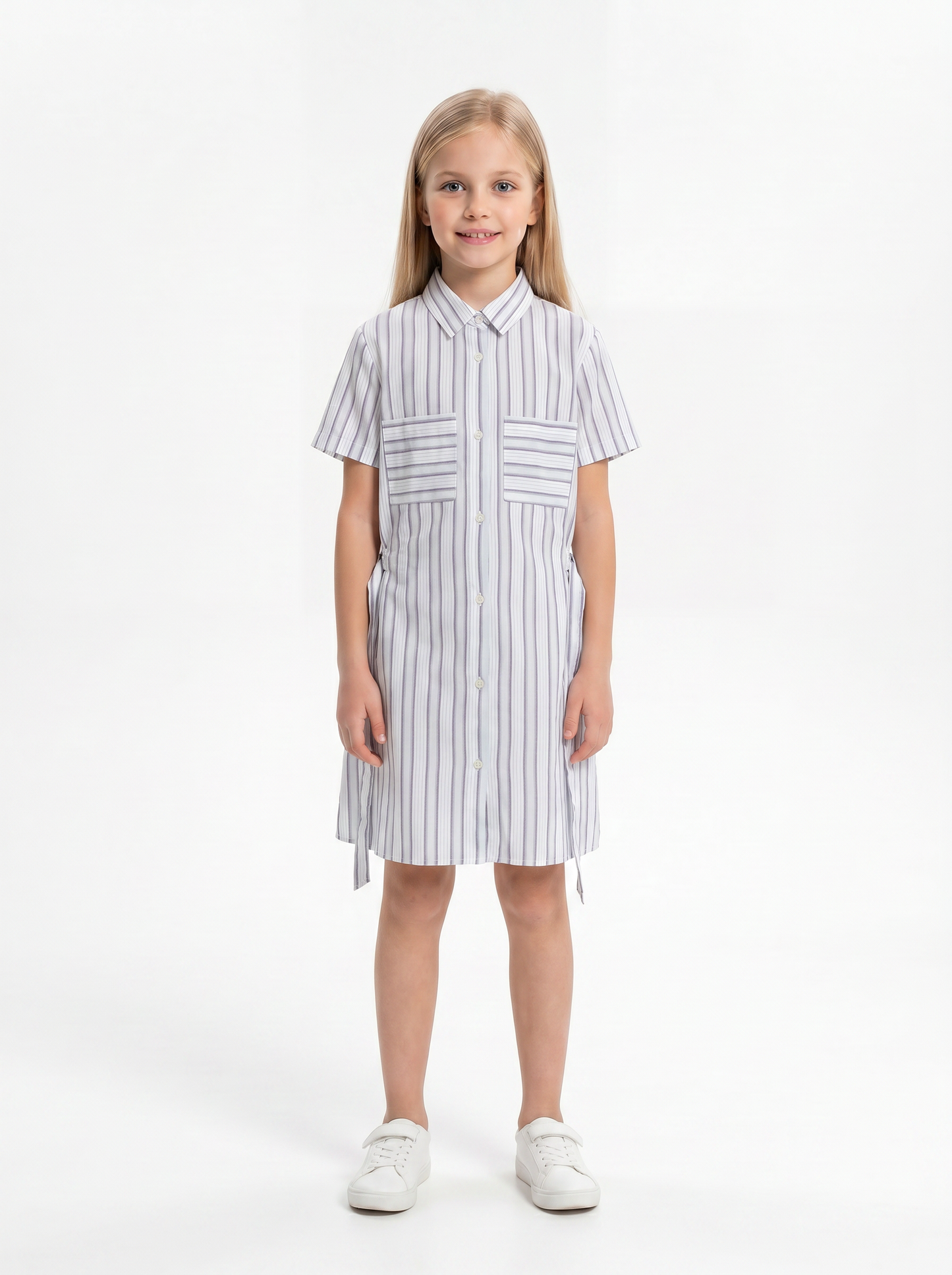 Printed Shirt Dress Cotton Regular Fit - seven kids