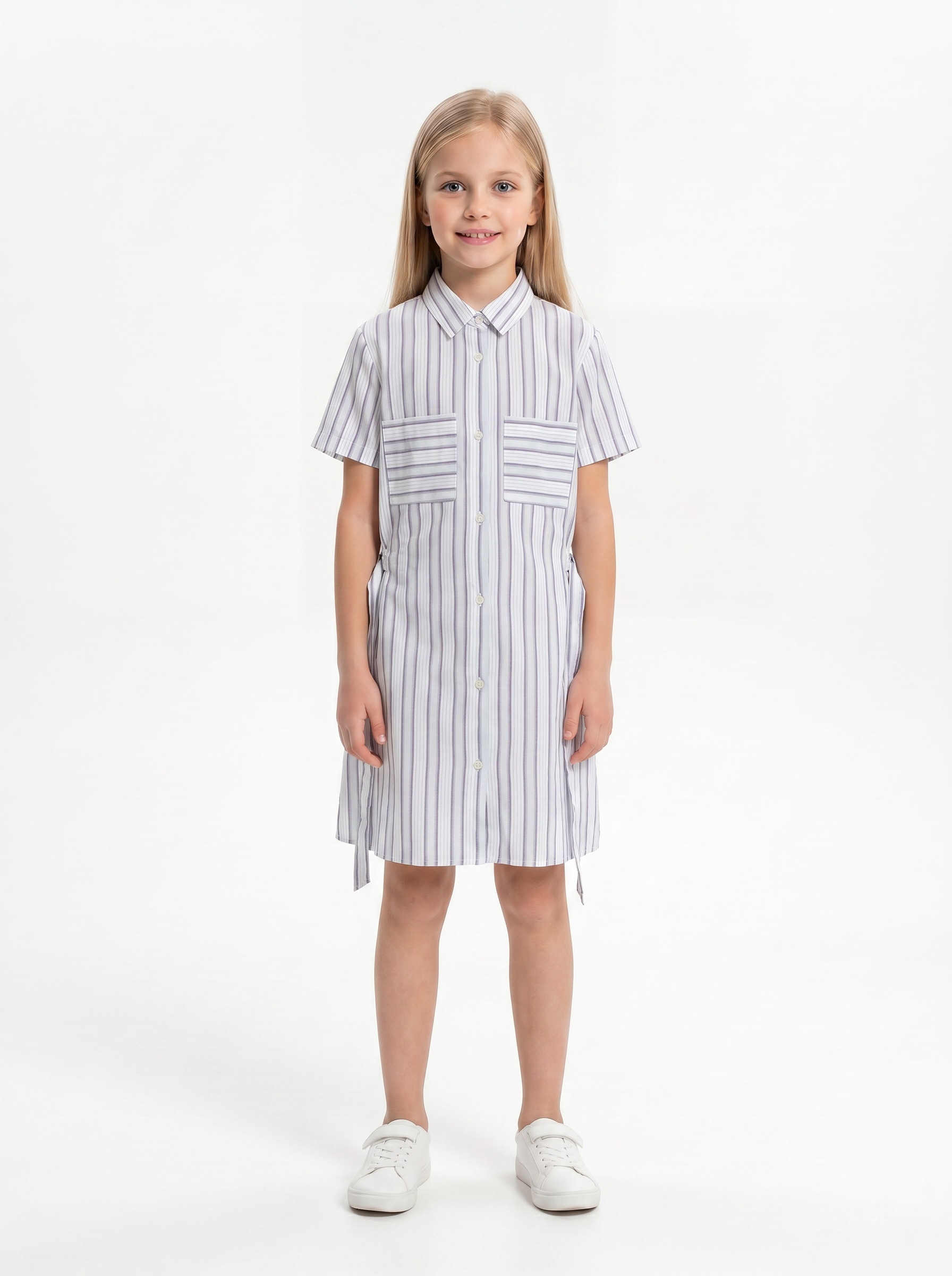 Printed Shirt Dress Cotton Regular Fit - seven kids