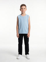 Ribbed Trim Sweater Vest Knit Regular Fit - seven kids