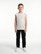 Ribbed Trim Sweater Vest Knit Regular Fit - seven kids