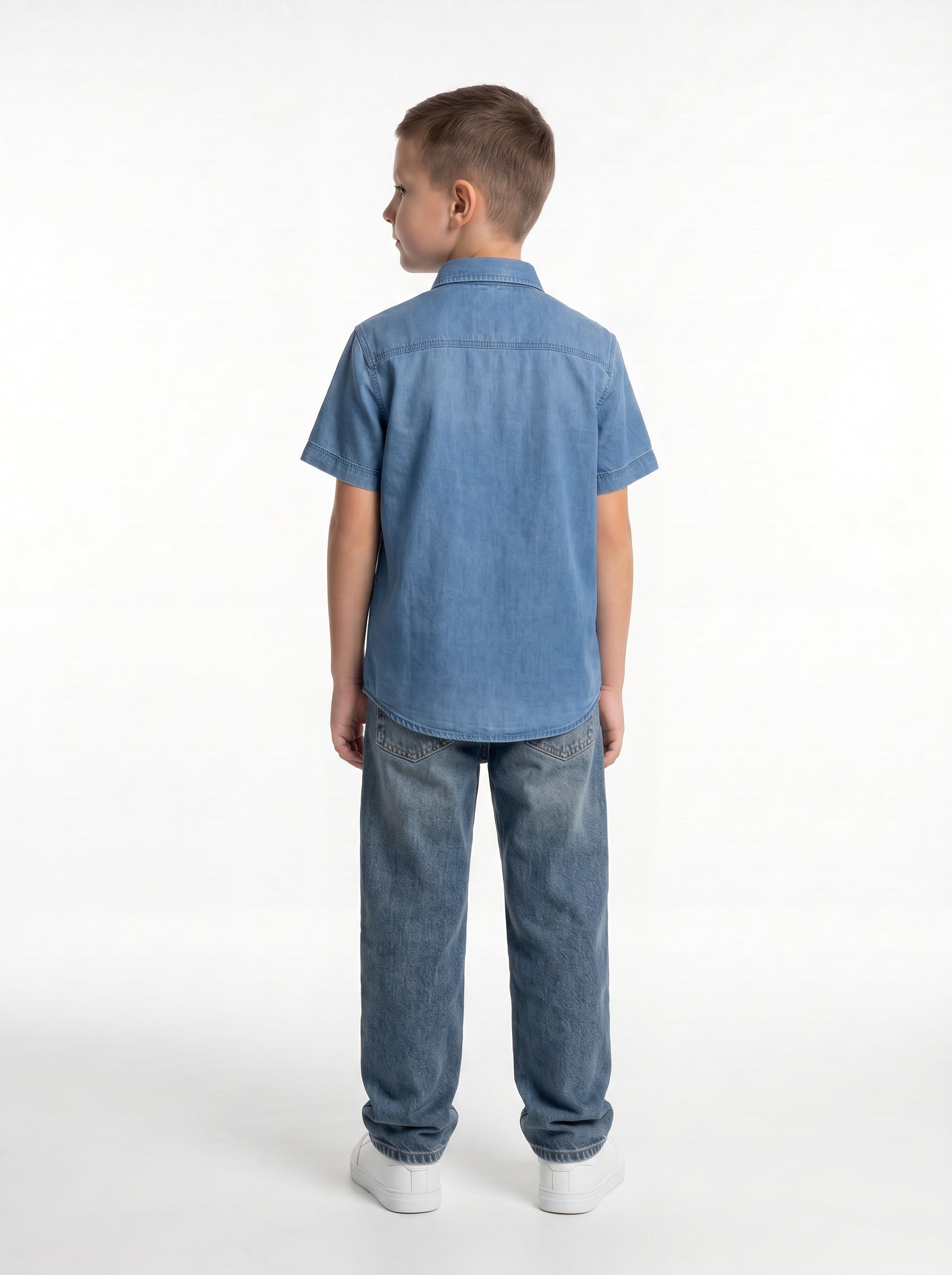 Washed Buttoned Shirt Cotton Regular Fit - seven kids